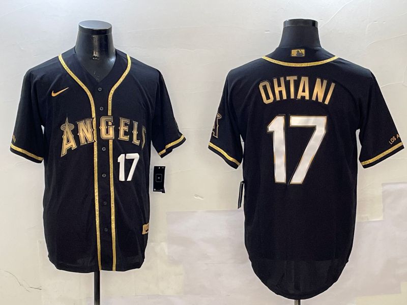 Men Houston Astros 17 Ohtani Black Gold Game 2025 Nike MLB Jersey style 5